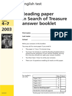 9999064493-2003 Ks3 Reading Answer Booklet