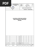 Electrical Power and Control Cable Schedule at Camp Area (ES-9050)