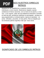 Respetando Nuestros Simbolos Patrios