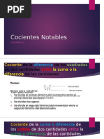 Cocientes Notables