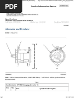 Alternator and Regulator: Specifications