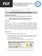 Point To Point Microwave Link Planning