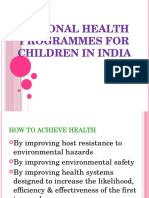 National Health Programmes For Children in India