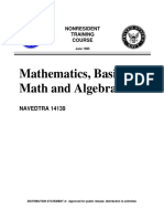 Mathematics, Basic Math - Algebra - NAVEDTRA - Compressed