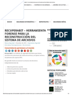 Recuperabit - Herramienta Forense para La Reconstrucción Del Sistema de Archivos