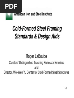 !!! 1 Cold-Formed Steel Framing Standards Design Aids Roger LaBoube