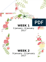 Week 1: 3 January - 6 January 2017