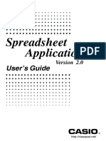 Spreadsheet Application: User's Guide