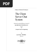 The Client Server Chat System: A Report of Industrial Training On