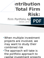 Contribution To Total Firm Risk