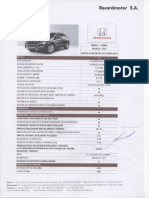 Ficha de Especificaciones HONDA CR-V