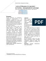 Ajuste de Curvas (Polinomios de Regresión) - Interpolación de Newton - Interpolación de LaGrange