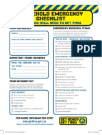 Household Emergency Checklist: Get Ready So You Can Get Thru