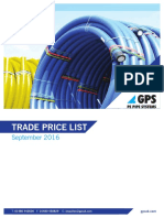 Trade Price List: September 2016