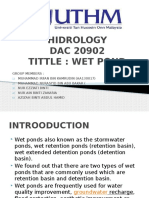 Hidrology DAC 20902 Tittle: Wet Pond