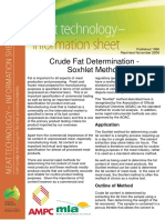 Crude Fat Determination - Soxhlet Method - 1998 PDF