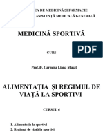 Alimentatia Si Regimul de Viata La Sportivi