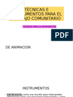 Técnicas e Instrumentos para El Trabajo Comunitario