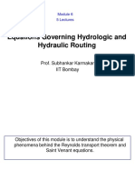 Lecture1-Equations Governing Hydrologic and Hydraulic Routing PDF