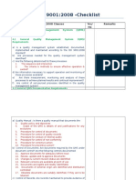 SKTCO ISO 9001 2008 Gap Analysis Checklist