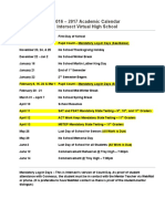 2016-17 Intersect Academic Calendar