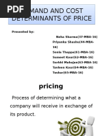 Demand and Cost Determinants of Price