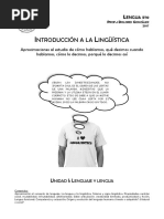 Cuadernillo Lengua 5to Año Unidad I y II Linguistica y Análisis de Discurso - 2017