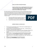 Internship Final Report Guidelines