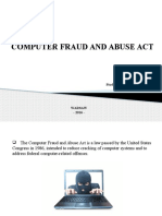 Computer Fraud and Abuse Act: Student: Cristian FLORESCU