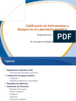 Calificacion de Equipos e Instrumentos en El Laboratorio Analitico