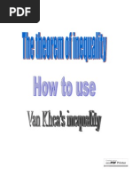 Van Khea's Inequality