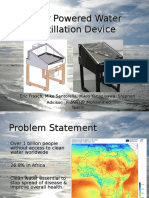 Solar Powered Water Distillation Device