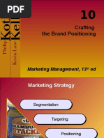 Crafting The Brand Positioning: Marketing Management, 13 Ed