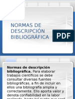 Normas de Descripción Bibliográfica