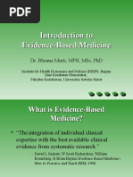 Introduction To Evidence-Based Medicine