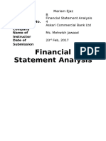 Financial Statement Analysis: Name Section Course Submission No. Name of Company Name of Instructor Date of Submission