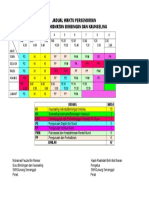 Jadual Waktu Persendirian Kaunselor Sekolah Menengah