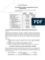 Absorption and Variable Costing