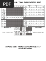 Supervision Schedule