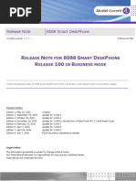 Tc2052en-Ed08 Release Note For 8088 Smart Deskphone Release 100 in Business Mode