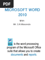 Microsoft Word 2010