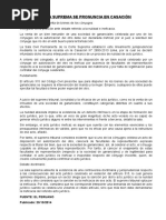 Sala Suprema Se Pronuncia en Casación Ineficacia Del Acto Juridico