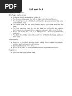 2v1 and 3v2: Pupils: Small Groups Kit: Rugby Balls, Cones