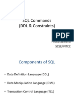 SQL Commands (DDL & Constraints) : Prof.B.Saleena Scse/Vitcc