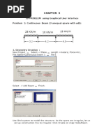 2D PROBLEM Using Graphical User Interface Problem 1: Continuous Beam (3 Unequal Spans With Udl)