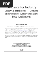 Guidance For Industry: ANDA Submissions - Content and Format of Abbreviated New Drug Applications