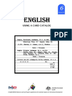 English 6 DLP 58 Using Card Catalog