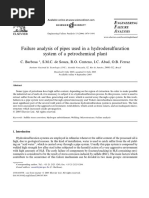 Failure Analysis of Pipes Used in A Hydrodesulfuration System of A Petrochemical Plant