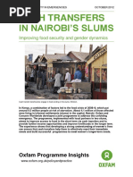 Cash Transfers in Nairobi's Slums: Improving Food Security and Gender Dynamics