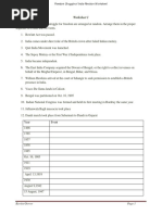 Freedom Struggle of India-Revision Worksheet